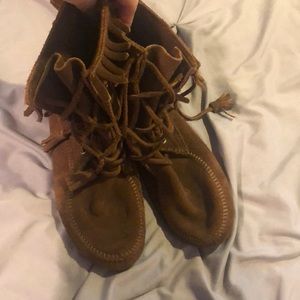 Minnetonka fringe booties